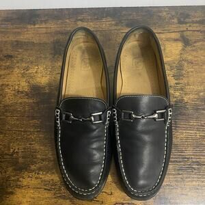 FootJoy Club Casuals Loafers Mens 10M Black Leather Horseshoe Bit‎